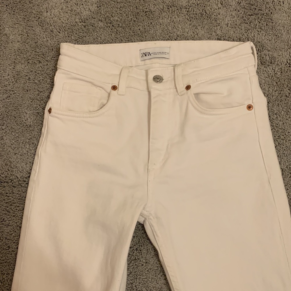 White Zara flare jeans